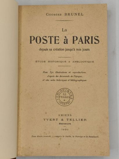[PARIS]BRUNEL, Georges. La Poste à Paris...