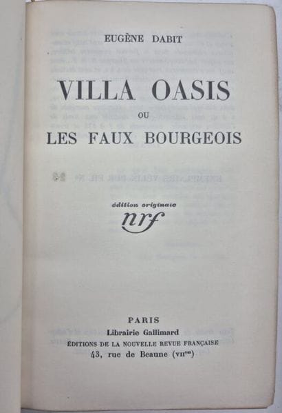 DABIT, Eugène. Petit-Louis - Villa Oasis.

Deux...