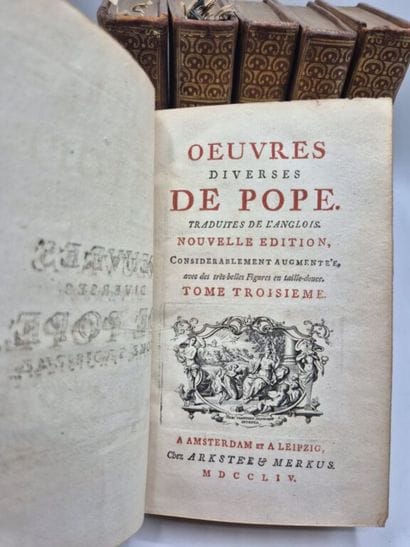 POPE, Alexandre. Oeuvres diverses [...] traduites...