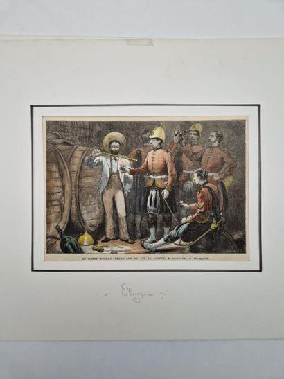 [CHYPRE]. Ensemble de 16 gravures en couleurs...