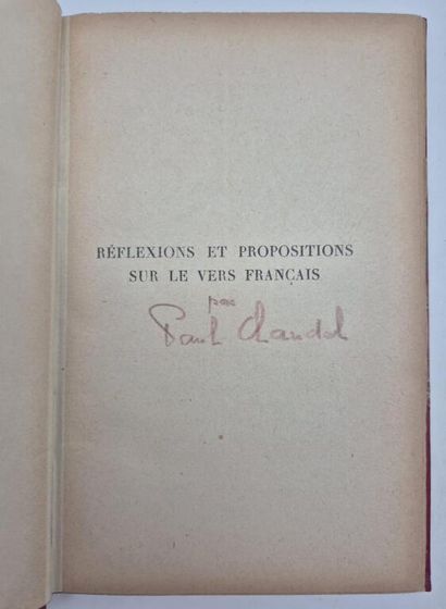 CLAUDEL, Paul. Réflexions et propositions...
