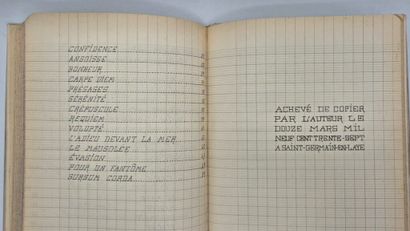 REY, Maurice. Manuscrit recopié de ses parutions...