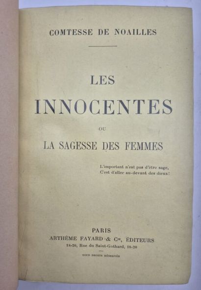 NOAILLES, Anna de. Les Innocentes ou la sagesse...