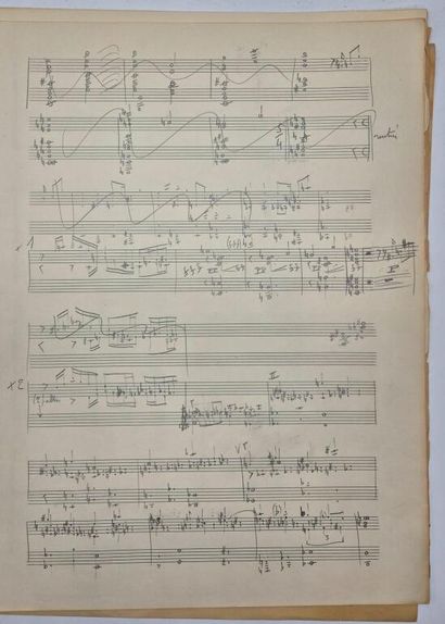 [MUSIQUE]FRANÇAIX, Jean. Partition autographe...