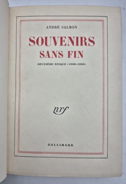 SALMON, André. Souvenirs sans fin.

Edition...
