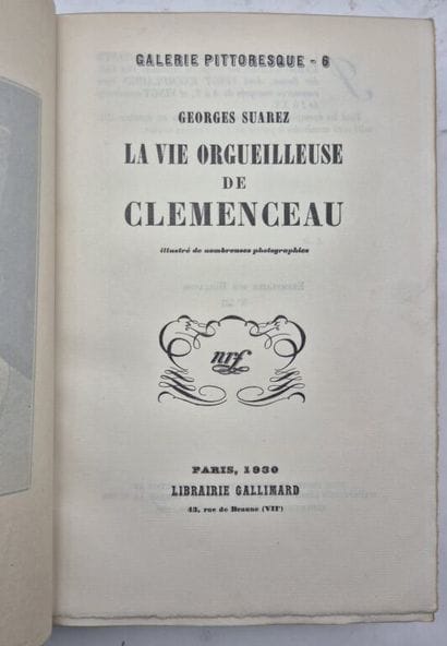 [CLEMENCEAU]SUAREZ, Georges. La Vie orgueilleuse...