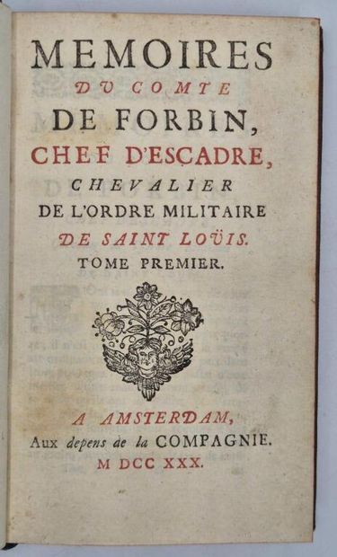 [MARINE XVIIe]. Mémoires du comte de Forbin,...