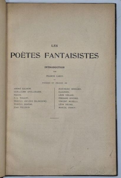[POESIE, AVANT-GARDE]. Les Poètes fantaisistes.

S.l....