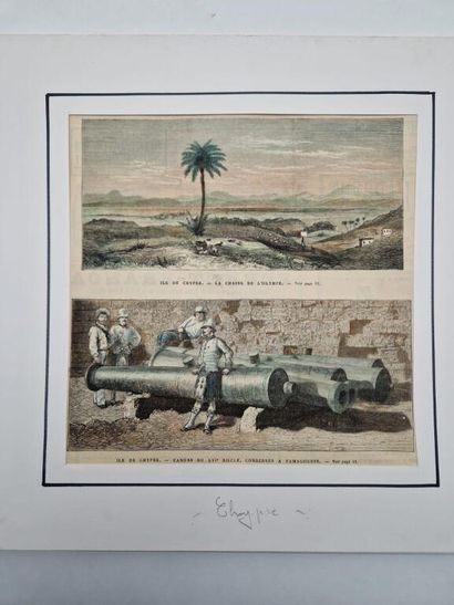 [CHYPRE]. Ensemble de 16 gravures en couleurs...
