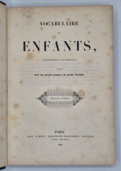 [DAUMIER]. Vocabulaire des enfants, dictionnaire...