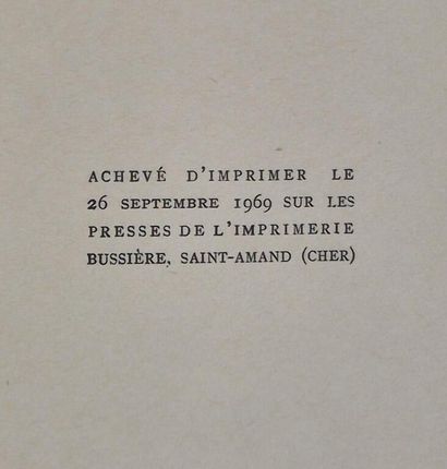 COHEN, Albert. Solal.

Paris, Gallimard,...