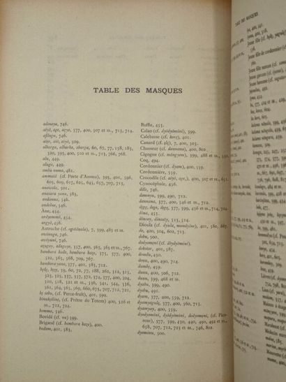 [AFRIQUE - ETHNOLOGIE]GRIAULE, Marcel. Masques...