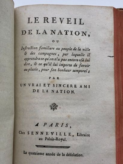 [RÉVOLUTION FRANÇAISE]. « L'Écriture Sainte...