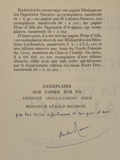 MAUROIS, André. Prométhé ou la vie de Balzac.

Exemplaire...