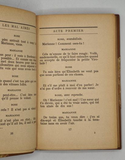 MAURIAC, François. Les Mal Aimés. Pièce en...