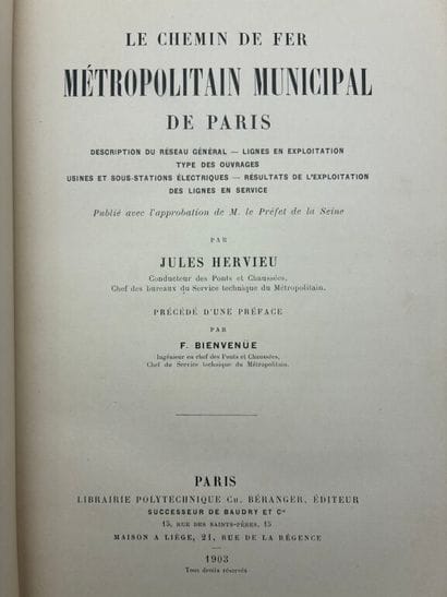 [PARIS]. HERVIEU, Jules. Le Chemin de fer...