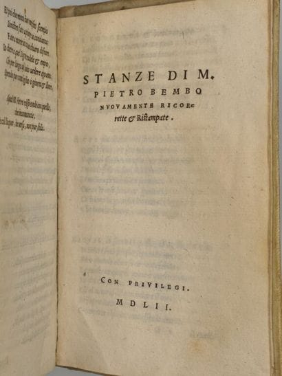 BEMBO, Pietro. Le Prose - Gli Asolani - Le...