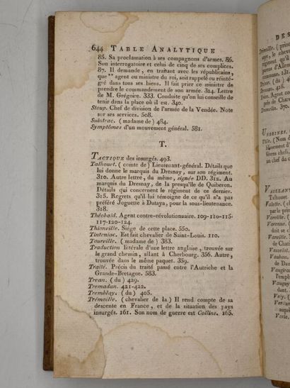 [VENDÉE]. Correspondance secrète de Charette,...