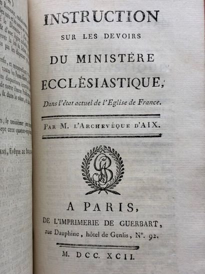 [RÉVOLUTION FRANÇAISE]. « L'Écriture Sainte...
