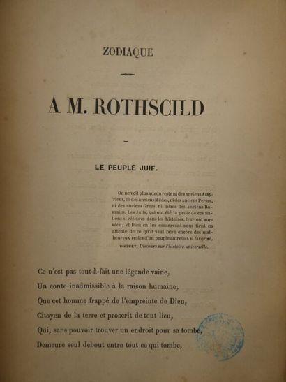 [PAMPHLETS - ROTHSCHILD]. Important dossier...