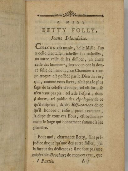 RÉTIF DE LA BRETONNE, Nicolas-Edme. La Confidence...