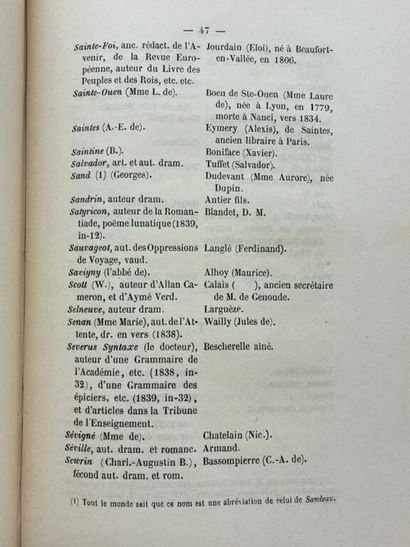 [BIBLIOPHILIE] QUÉRARD, Joseph-Marie. Les...