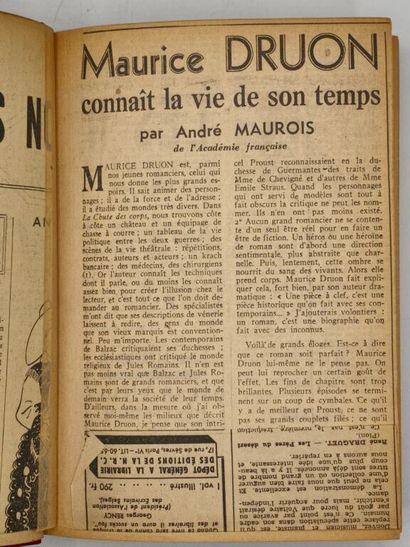 DRUON, Maurice. La Chute des corps. La Fin...