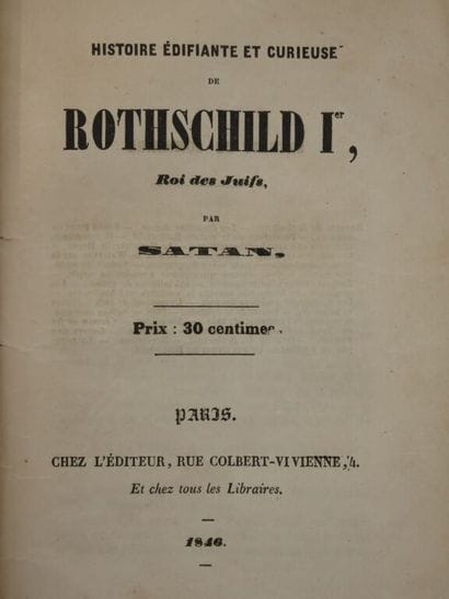 [PAMPHLETS - ROTHSCHILD]. Important dossier...