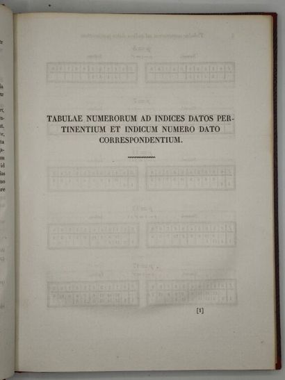 JACOBI, Carl Gustav Jakob. *Canon Arithmeticus...
