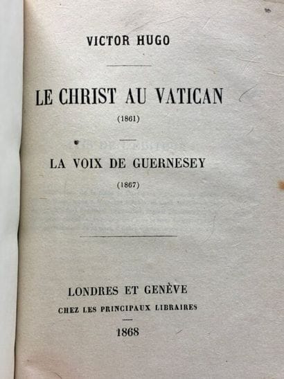HUGO, Victor. *Châtiments*.

One of the six...