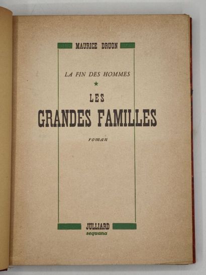 DRUON, Maurice. Les Grandes Familles. La...