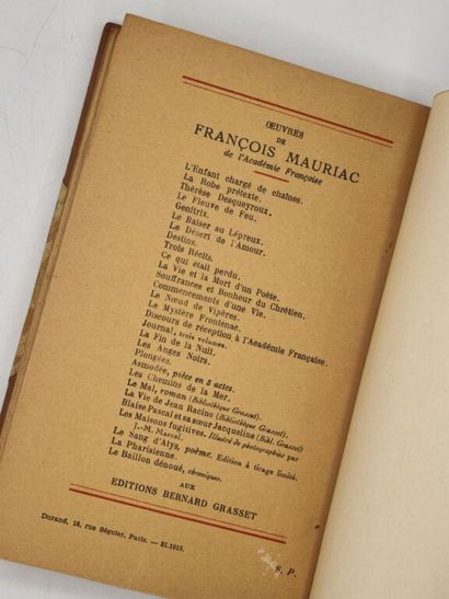 MAURIAC, François. Les Mal Aimés. Pièce en...