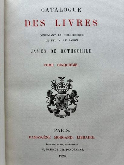 [BIBLIOPHILIE - ROTHSCHILD] PICOT, Émile....