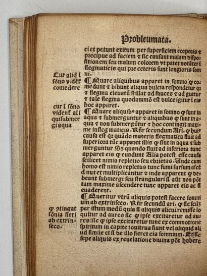 [ARISTOTE]. In hoc libro continentur Probleumata...
