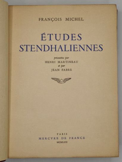STENDHAL, Henri Beyle dit. Oeuvres complètes....