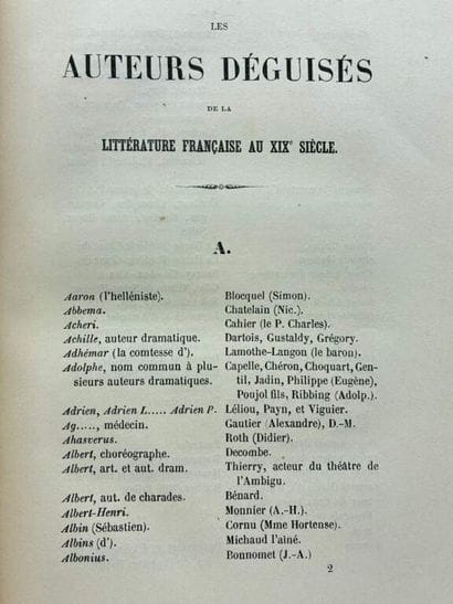 [BIBLIOPHILIE] QUÉRARD, Joseph-Marie. Les...