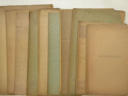 [PAMPHLETS - ROTHSCHILD]. Important dossier...