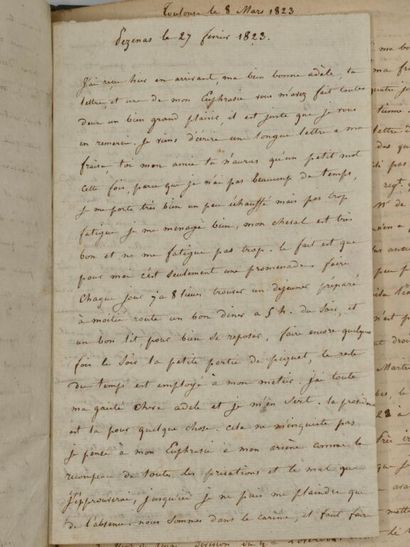 [MANUSCRIPT - NAPOLEON] GAUVILLE, Adolphe...