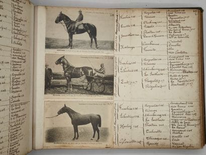 [HORSE RACING]. Handwritten and illustrated...