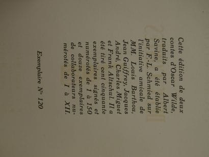 SCHMIED, François-Louis et WILDE, Oscar....