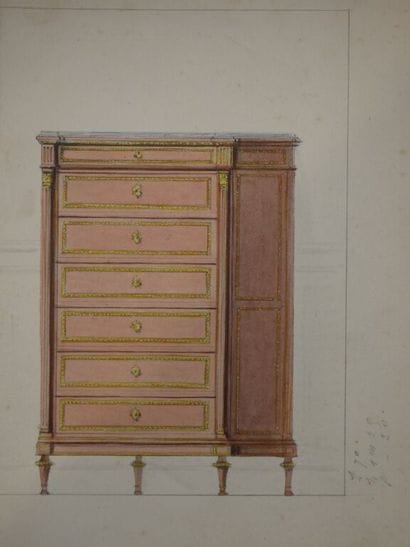 [ARTS DECORATIFS - ÉBENISTERIE]. Ensemble...