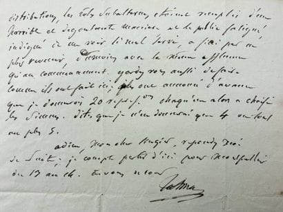 TALMA, François-Joseph. Ensemble de 2 lettres...