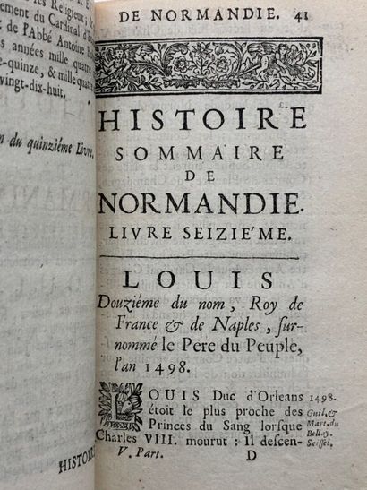[NORMANDIE]MASSEVILLE, Louis de. Histoire...