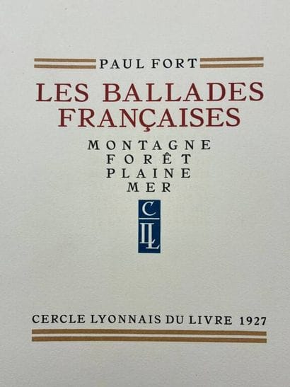 SCHMIED, François-Louis et FORT, Paul. Les...
