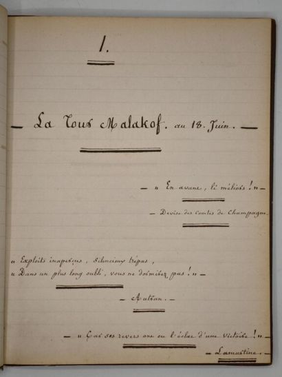 [MANUSCRIPT - CRIMEAN WAR] MÈZIÈRES, J. de....