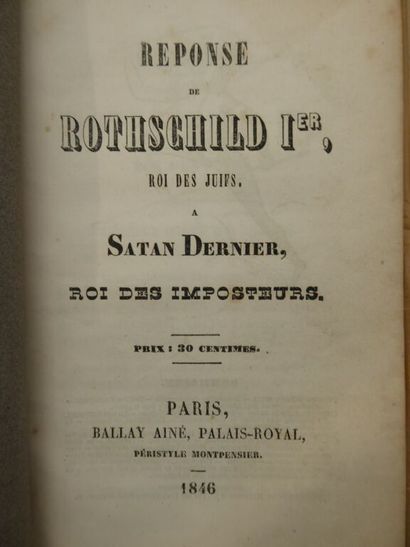 [PAMPHLETS - ROTHSCHILD]. Important dossier...