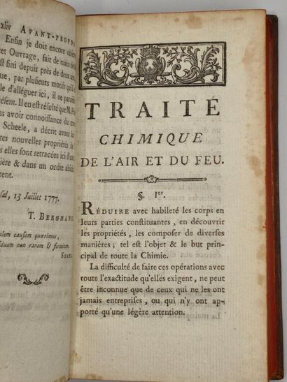 SCHEELE, Carl Wilhelm. Traité chimique de...
