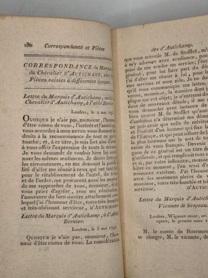 [VENDÉE]. Correspondance secrète de Charette,...