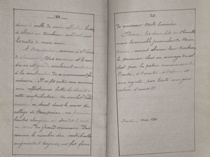 [MANUSCRIPT - ANJOU]. A biographical sketch...