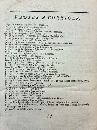 NEWTON, Isaac. La Chronologie des anciens...